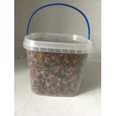 НАТУРАЛЬНИЙ КОРМ-ЛАКОМНІСТЬ ДЛЯ КОЇ ЛІЧИНКА ТУТОВОГО ШОВКОПРЯДА, висококалорійний плаваючий (відро 1л/280г)